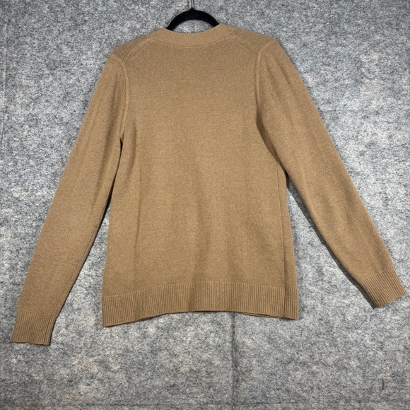 Banana Republic Camel Wool Cashmere Cardigan Size M Button Front Minimalist - Picture 10 of 15